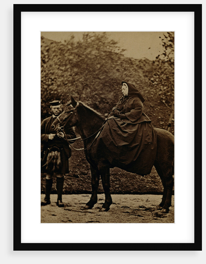 Queen Victoria on 'Fyvie' with John Brown at Balmoral by George Washington Wilson